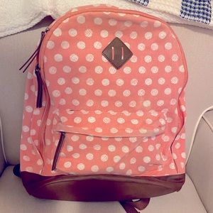 Polka dot Fabric back pack